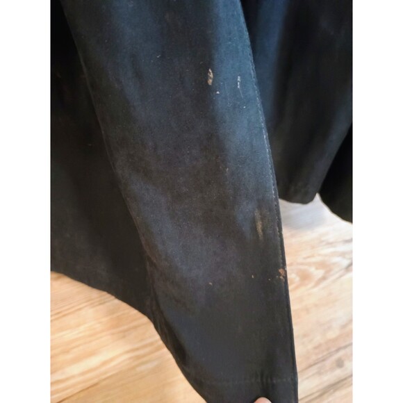 VTG London Fog Trench Coat Women's Large Petite Black With Removable Lining - Picture 12 of 15